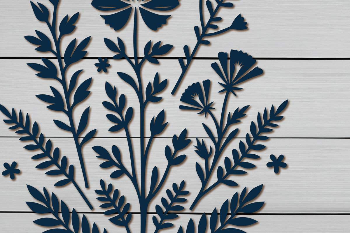 Σετ των 2 Intra απο ξύλο plywood  Χρώμα wenge 3mm-4mm πάχος - Cricut Wildflower Δίασταση 4x4 cm INTRAFABR-119041484