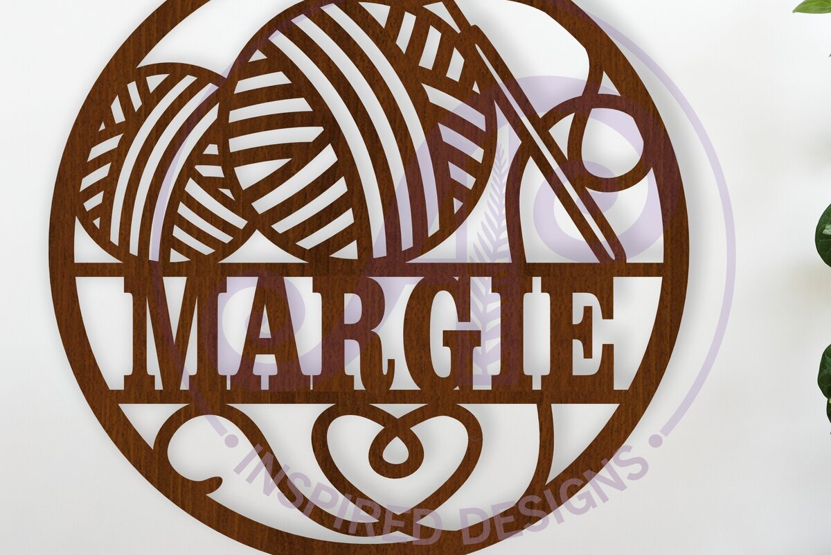 Intra απο ξύλο plywood  Χρώμα wenge 3mm-4mm πάχος - Πινακίδα τοίχου με όνομα βελονάκι, Δίασταση 40x50 cm INTRAFABR-115905898