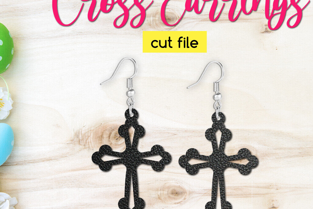 Σετ των 3 Intra απο ξύλο plywood  Χρώμα wenge 3mm-4mm πάχος - Σταυρό σκουλαρίκι Cut Δίασταση 3x3 cm INTRAFABR-120487855