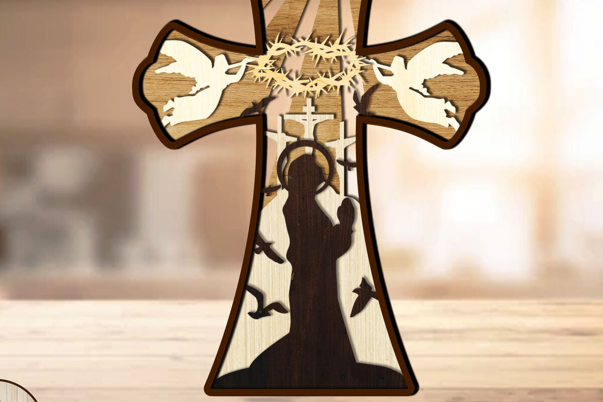 Σετ των 2 Intra απο ξύλο plywood  Χρώμα wenge 3mm-4mm πάχος - Διακοσμητικό πρότυπο πολλαπλών στρώσεων Δίασταση 9x12 cm INTRAFABR-70621637