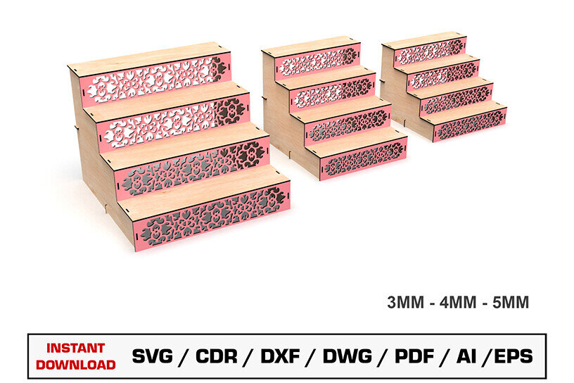 Intra απο ξύλο plywood  Χρώμα wenge 3mm-4mm πάχος - κοπής με λέιζερ με βάση Cupcake Δίασταση 20x20 cm INTRAFABR-36064552
