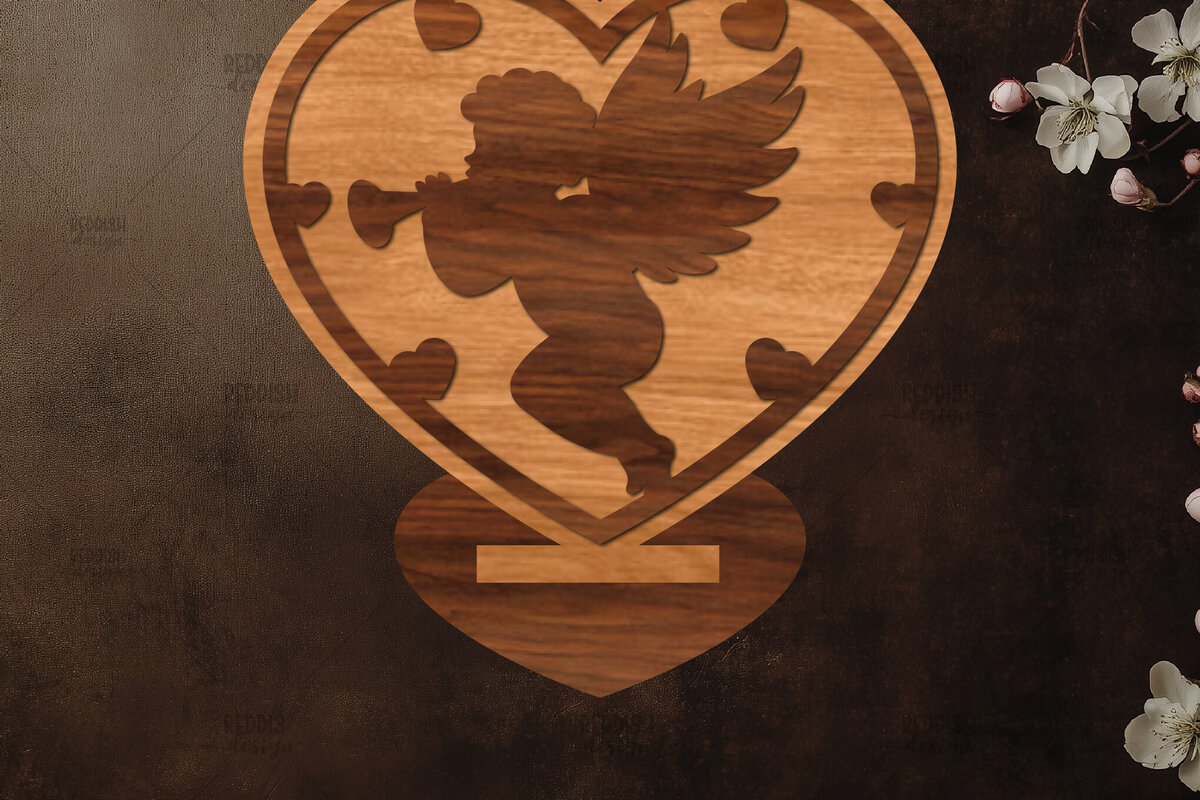 Intra απο ξύλο plywood  Χρώμα wenge 3mm-4mm πάχος - Στάση κοπής με λέιζερ Έρως Δίασταση 20x20 cm INTRAFABR-120581874