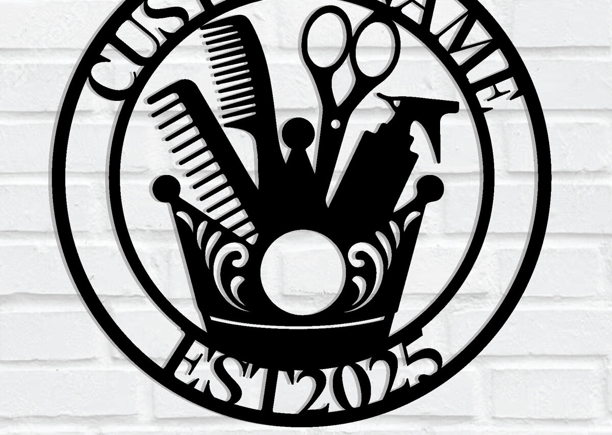 Intra απο ξύλο plywood  Χρώμα wenge 3mm-4mm πάχος - Custom Barber Shop Metal Wall Art Δίασταση 30x40 cm INTRAFABR-68350454