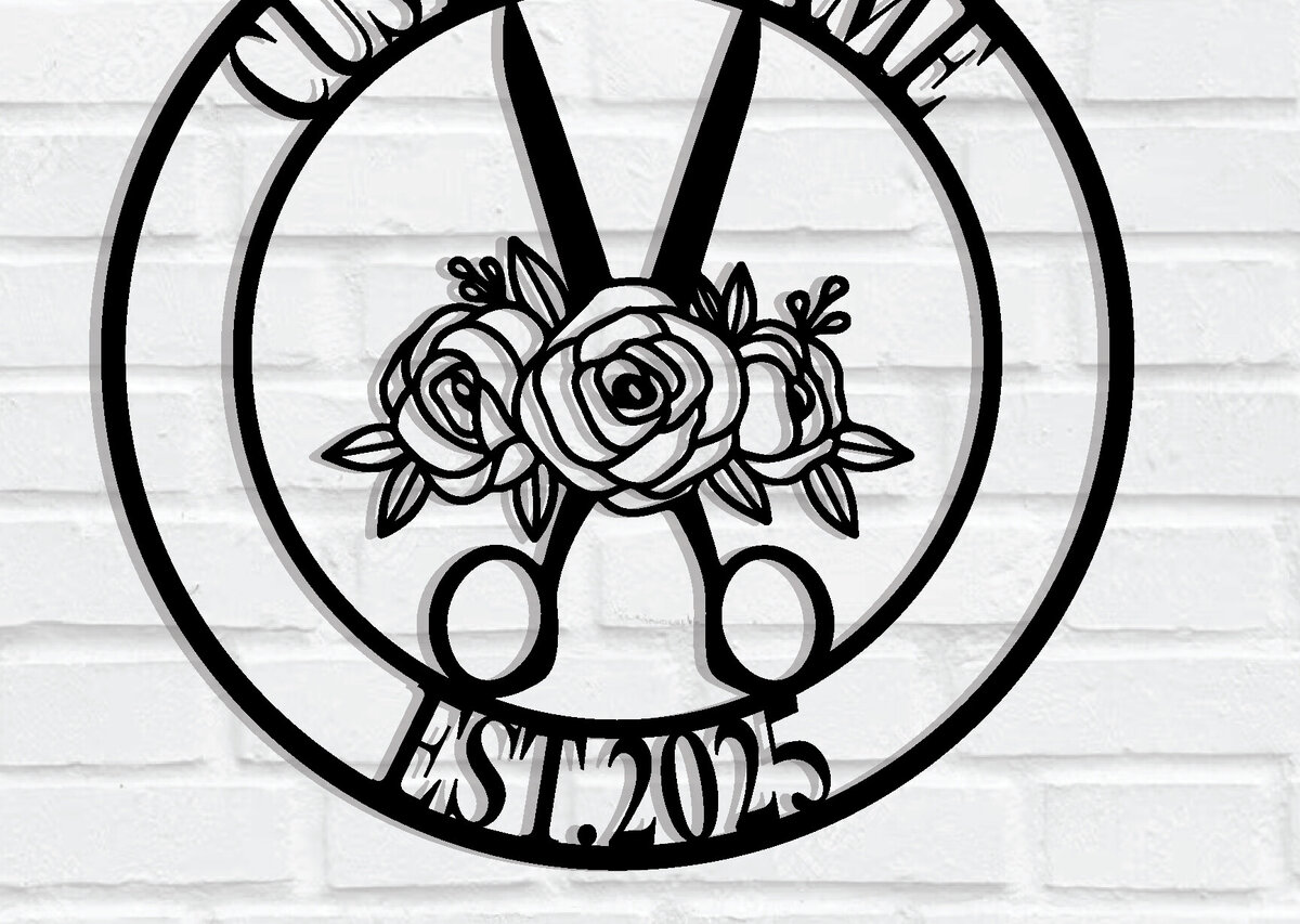 Intra απο ξύλο plywood  Χρώμα wenge 3mm-4mm πάχος - Custom Barber Shop Metal Wall Art Δίασταση 30x40 cm INTRAFABR-90288066