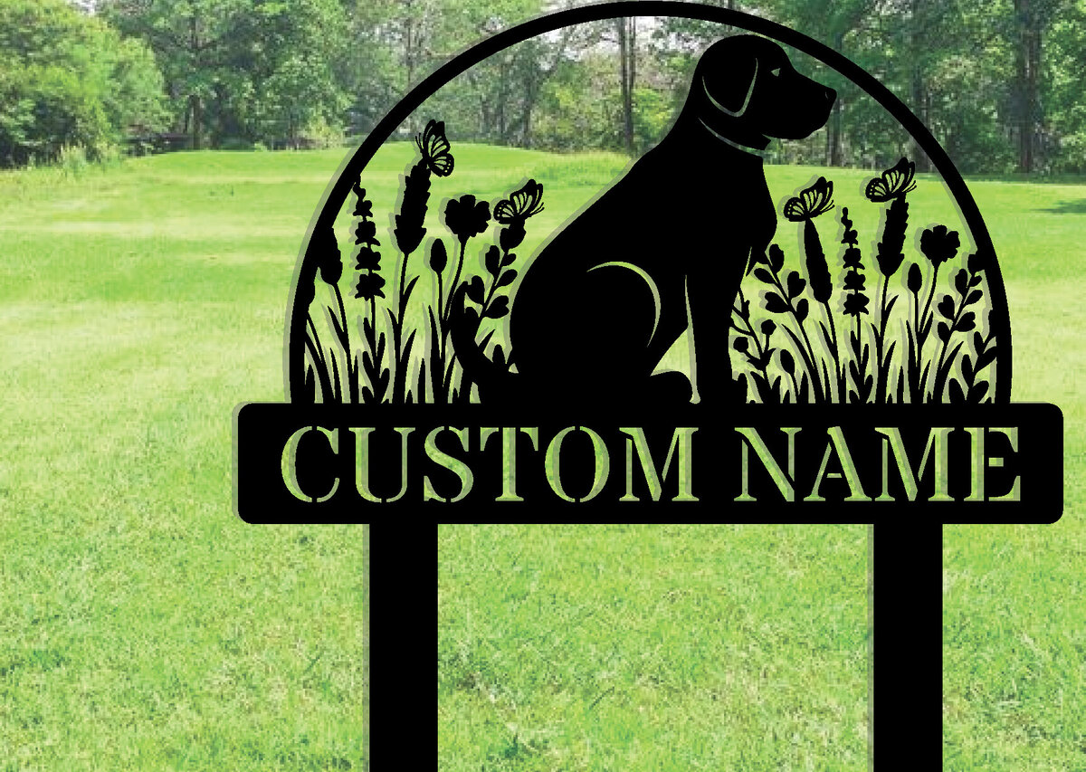 Intra απο ξύλο plywood  Χρώμα wenge 3mm-4mm πάχος - Προσαρμοσμένη πινακίδα Dog Garden με πασσάλους Δίασταση 30x40 cm INTRAFABR-102377208