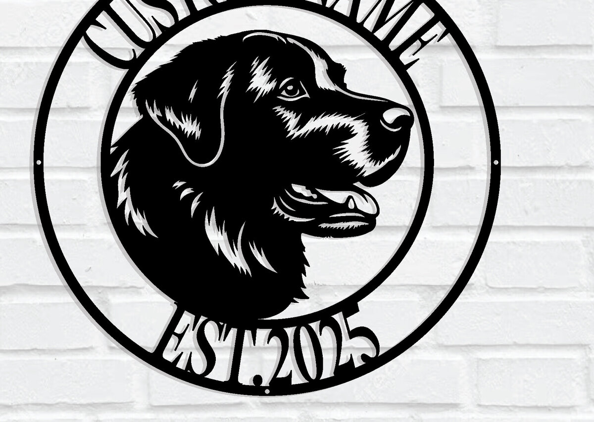 Intra απο ξύλο plywood  Χρώμα wenge 3mm-4mm πάχος - Προσαρμοσμένη επιγραφή τοίχου σκύλου Δίασταση 30x40 cm INTRAFABR-102377636