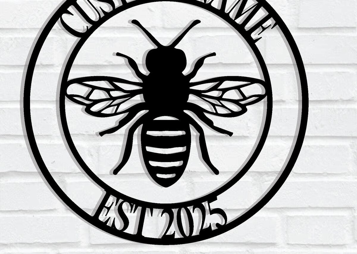 Intra απο ξύλο plywood  Χρώμα wenge 3mm-4mm πάχος - Προσαρμοσμένη πινακίδα Honey Bee Δίασταση 30x40 cm INTRAFABR-115554788