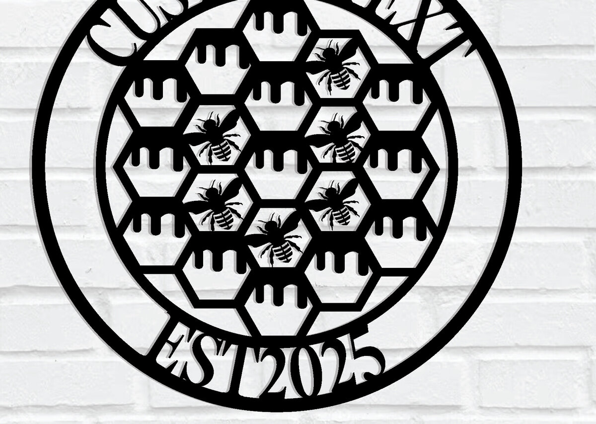 Intra απο ξύλο plywood  Χρώμα wenge 3mm-4mm πάχος - Προσαρμοσμένη πινακίδα Honey Bee Δίασταση 30x40 cm INTRAFABR-99139052