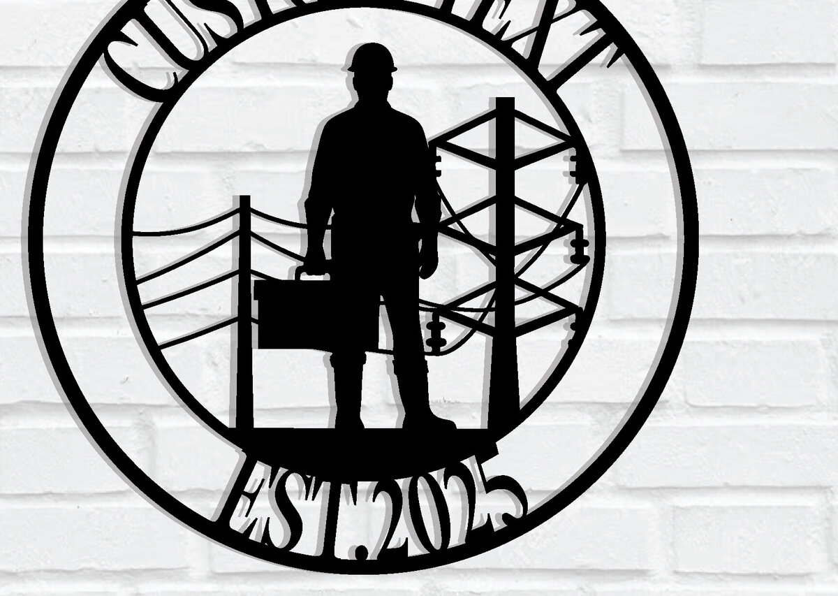 Intra απο ξύλο plywood  Χρώμα wenge 3mm-4mm πάχος - Custom Lineman USA Flag στρογγυλός ός τοίχος Δίασταση 30x40 cm INTRAFABR-83146607