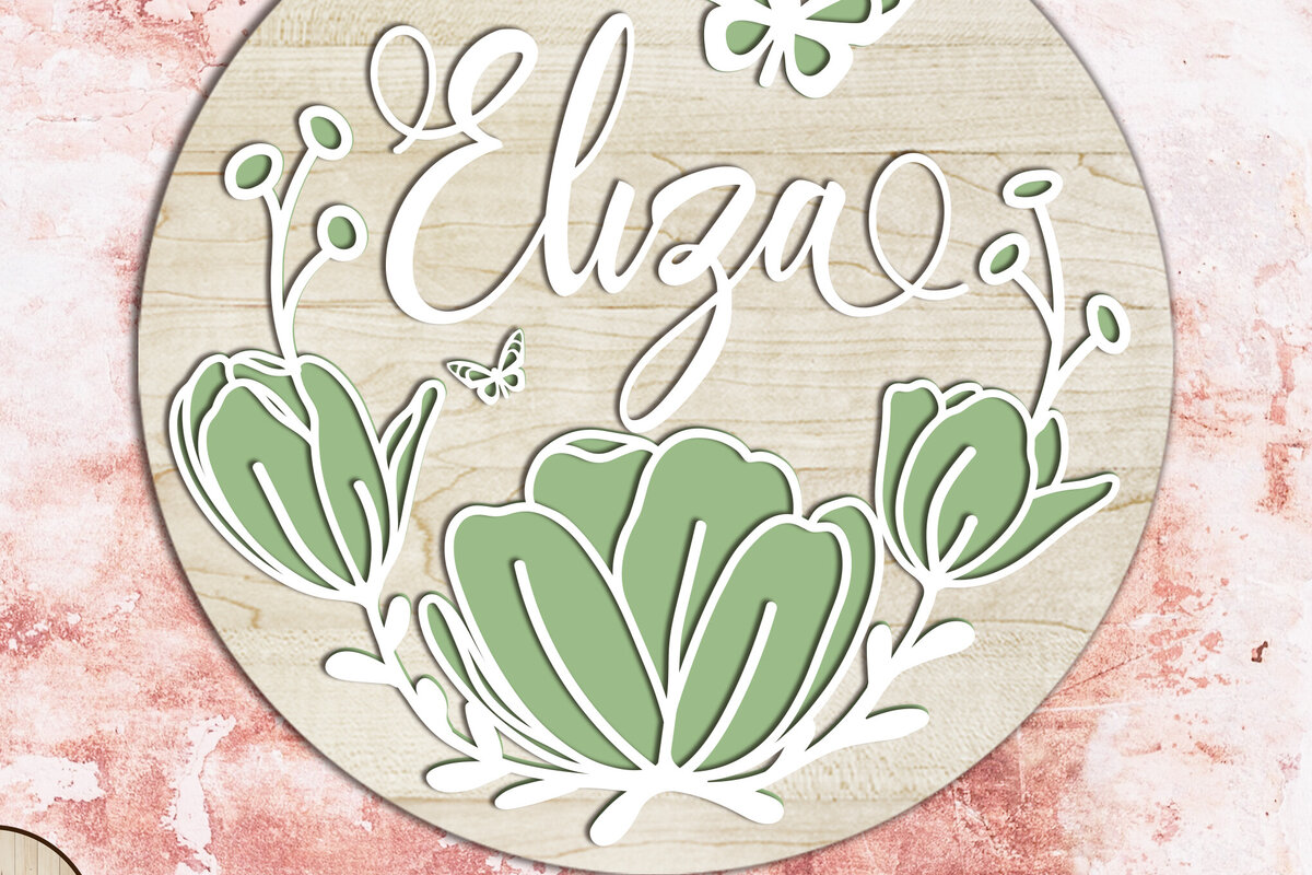 Σετ των 2 Intra απο ξύλο plywood  Χρώμα wenge 3mm-4mm πάχος - Προσαρμοσμένο πάνελ τοίχου, στολίδι λουλουδιών Δίασταση 14x14 cm INTRAFABR-110185683