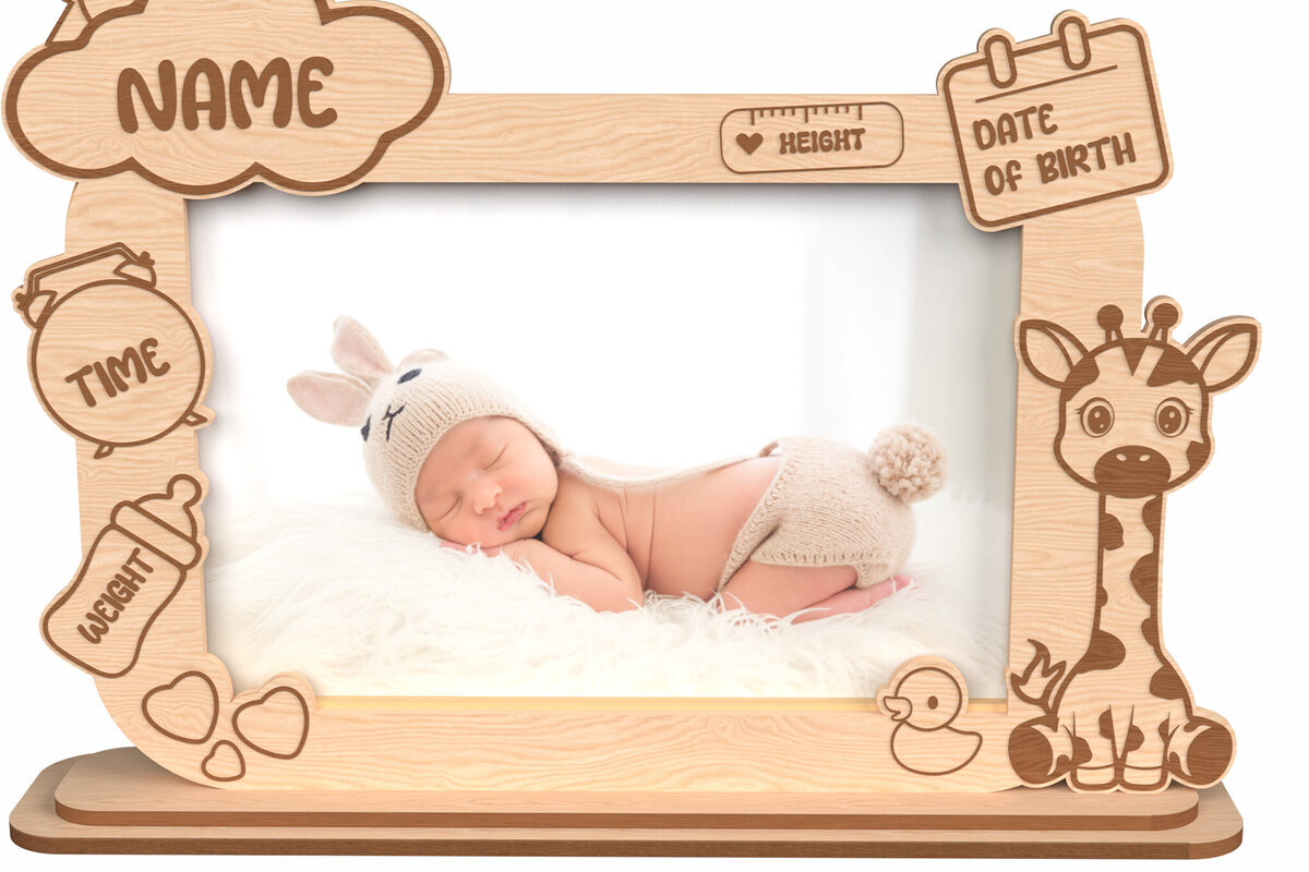 Intra απο ξύλο plywood  Χρώμα wenge 3mm-4mm πάχος - Προσαρμοσμένη κορνίζα μωρών Δίασταση 20x25 cm INTRAFABR-120635699