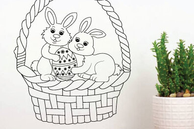 Intra απο ξύλο plywood  Χρώμα wenge 3mm-4mm πάχος - Κόψτε Πασχαλινό κοπής με λέιζερ, τέχνη τοίχου Δίασταση 40x50 cm INTRAFABR-80065856