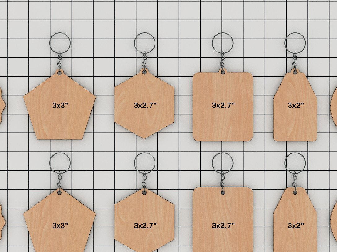 Σετ των 2 Intra απο ξύλο plywood  Χρώμα wenge 3mm-4mm πάχος - Κόψτε Ξύλινα Μπρελόκ Αρχεία Χαρακτική Δίασταση 4x4 cm INTRAFABR-116282332