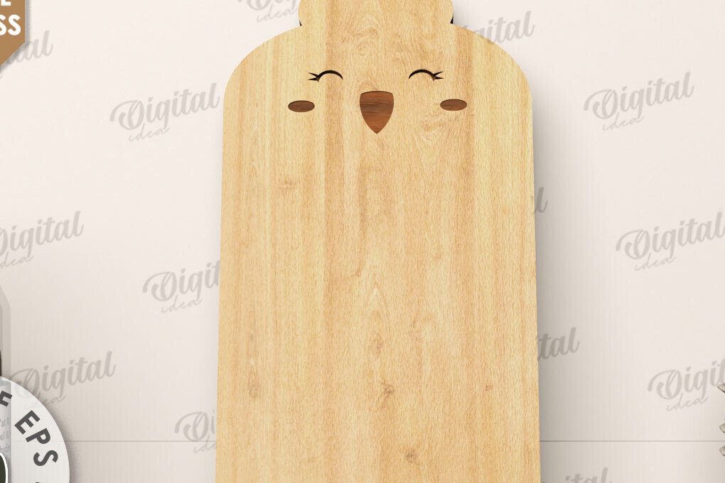 Intra απο ξύλο plywood  Χρώμα wenge 3mm-4mm πάχος - Cute Chicken Cutting Board Δίασταση 30x20 cm INTRAFABR-122706529
