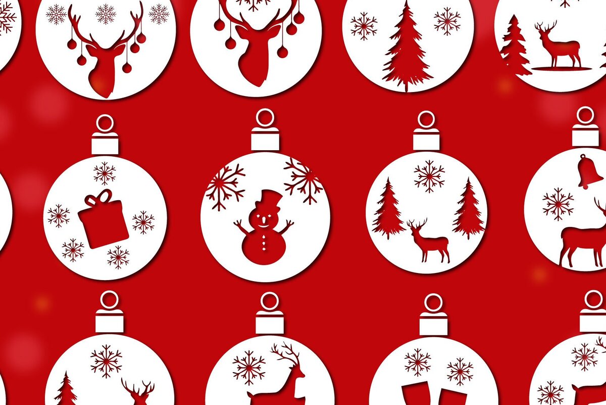 Intra απο ξύλο plywood  Χρώμα wenge 3mm-4mm πάχος - Χαριτωμένη δέσμη σετ χριστουγεννιάτικων μπάλων Δίασταση 30x20 cm INTRAFABR-122521540