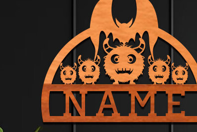 Intra απο ξύλο plywood  Χρώμα wenge 3mm-4mm πάχος - Cute Monster Name Δίασταση 30x20 cm INTRAFABR-116223366