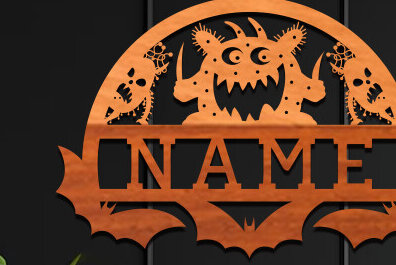 Intra απο ξύλο plywood  Χρώμα wenge 3mm-4mm πάχος - Cute Monster Name Δίασταση 30x20 cm INTRAFABR-9744184