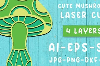 Intra απο ξύλο plywood  Χρώμα wenge 3mm-4mm πάχος - Χαριτωμένη μανιταριών Δίασταση 30x20 cm INTRAFABR-78246945