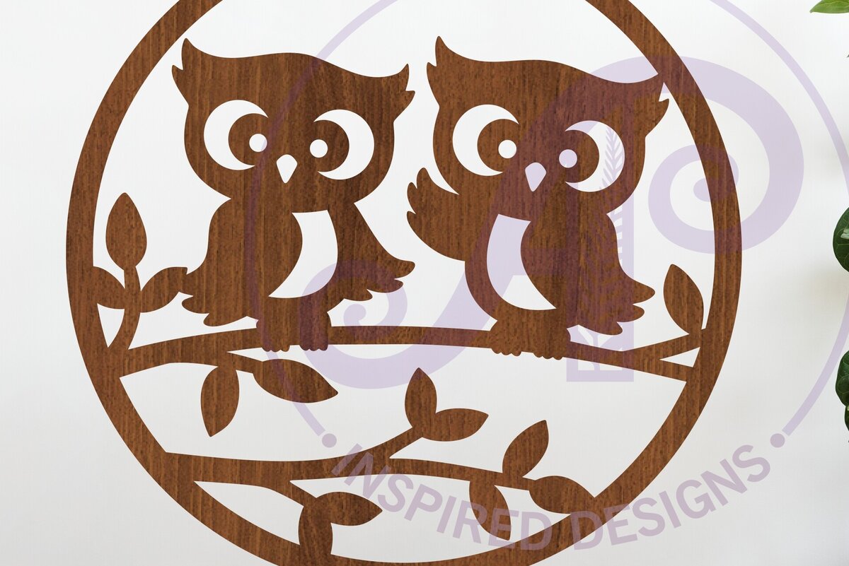 Intra απο ξύλο plywood  Χρώμα wenge 3mm-4mm πάχος - Χαριτωμένη επιγραφή κουκουβάγιας, διανυσματικό υ Δίασταση 30x20 cm INTRAFABR-77677170