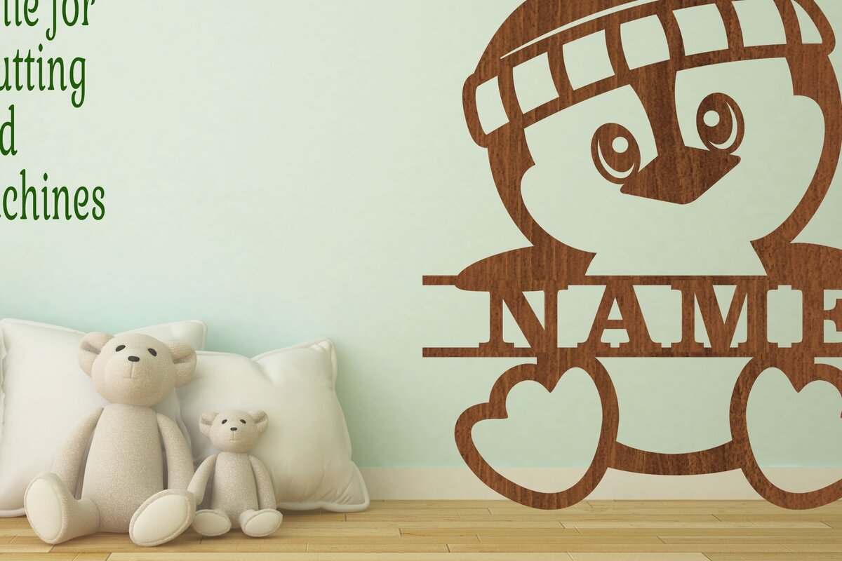 Intra απο ξύλο plywood  Χρώμα wenge 3mm-4mm πάχος - Χαριτωμένο πινακίδα ονόματος πιγκουίνου Art Δίασταση 30x20 cm INTRAFABR-77677407