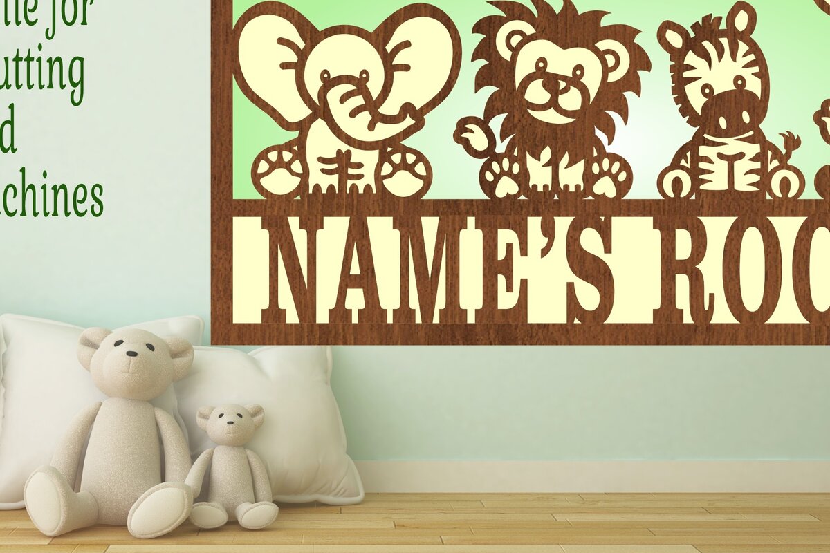 Intra απο ξύλο plywood  Χρώμα wenge 3mm-4mm πάχος - Χαριτωμένα ζώα Safari Όνομα σκηνής Δίασταση 30x20 cm INTRAFABR-112013070