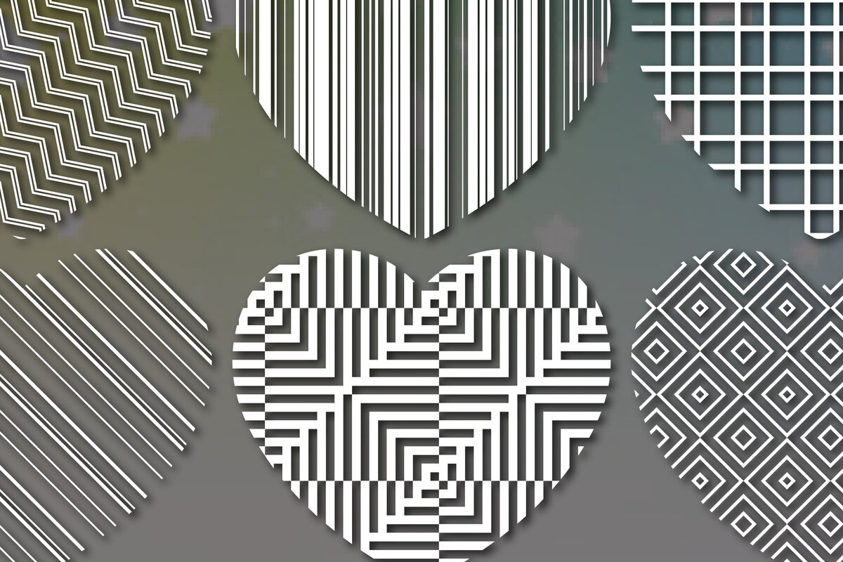 Intra απο ξύλο plywood  Χρώμα wenge 3mm-4mm πάχος - Πακέτο υ Cute Valentine Heart Cut Δίασταση 25x25 cm INTRAFABR-80706120