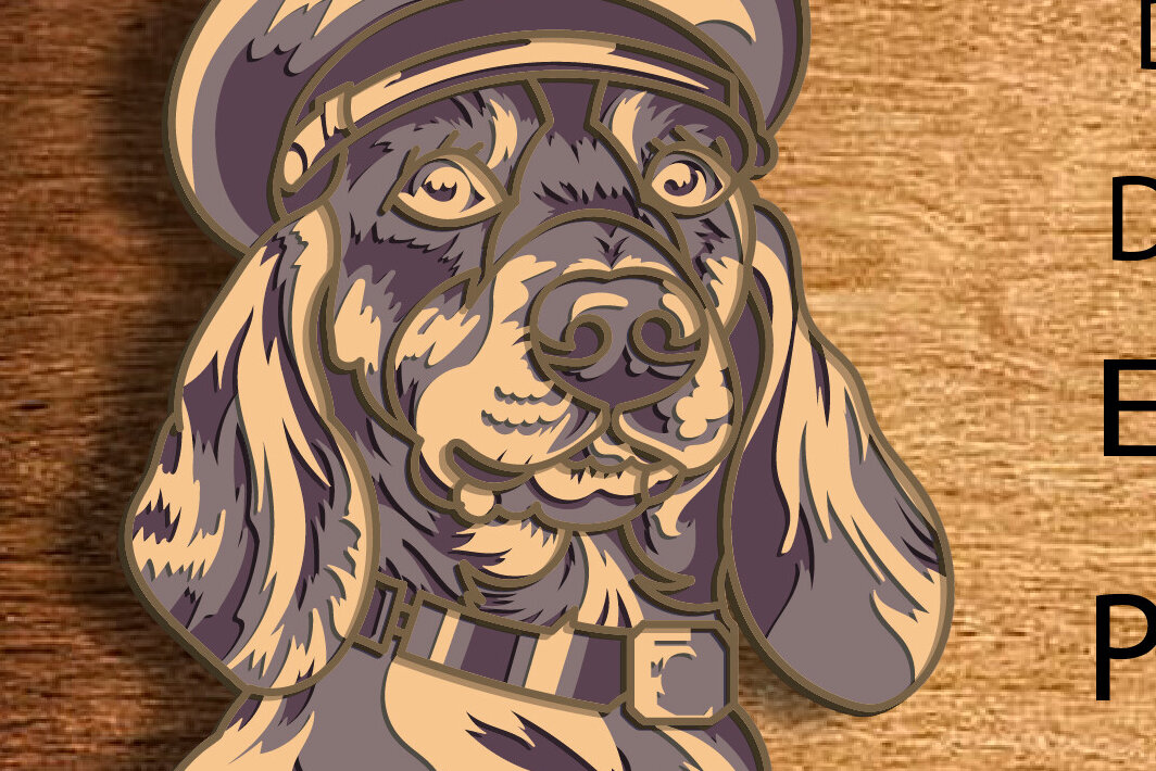 Intra απο ξύλο plywood  Χρώμα wenge 3mm-4mm πάχος - Αρχεία Dachshund 3D Mandala Δίασταση 30x30 cm INTRAFABR-120344889