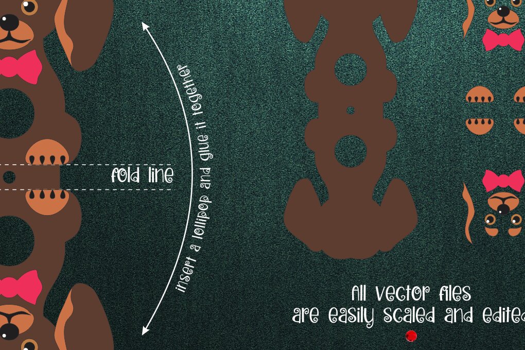 Intra απο ξύλο plywood  Χρώμα wenge 3mm-4mm πάχος - Πρότυπο θήκης Lollipop Dachshund Δίασταση 30x20 cm INTRAFABR-116834525