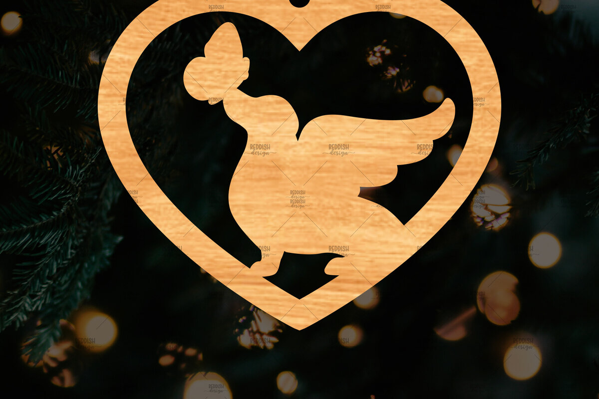 Σετ των 2 Intra απο ξύλο plywood  Χρώμα wenge 3mm-4mm πάχος - Στολίδι Dachshund Memorial Δίασταση 6x6 cm INTRAFABR-116834534