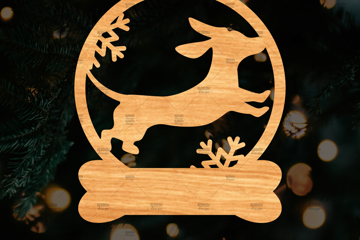 Σετ των 2 Intra απο ξύλο plywood  Χρώμα wenge 3mm-4mm πάχος - Στολίδι Dachshund Memorial Δίασταση 6x6 cm INTRAFABR-116834618