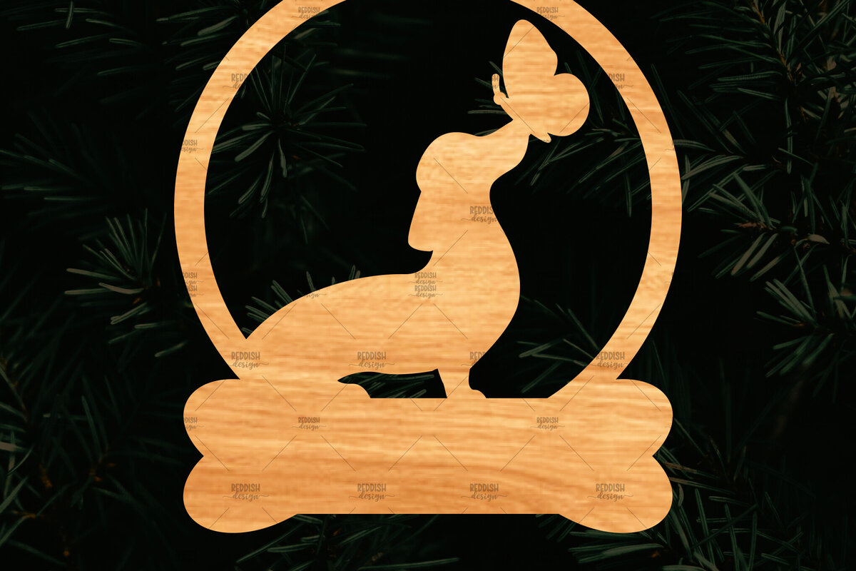 Σετ των 2 Intra απο ξύλο plywood  Χρώμα wenge 3mm-4mm πάχος - Στολίδι Dachshund Memorial Δίασταση 6x6 cm INTRAFABR-116834623