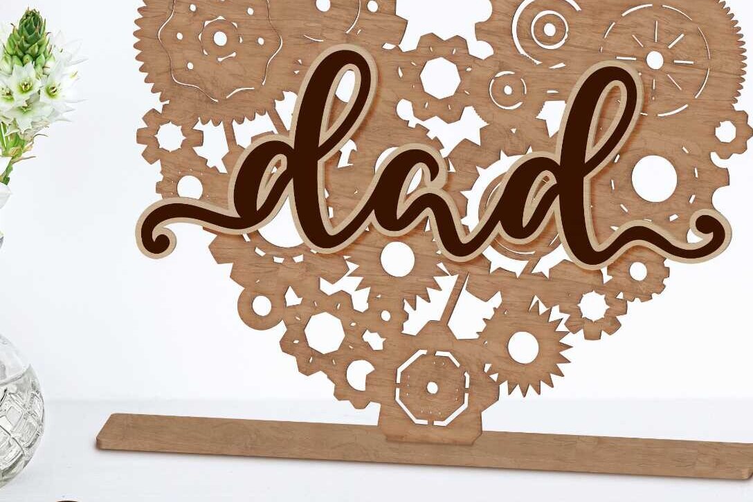 Σετ των 2 Intra απο ξύλο plywood  Χρώμα wenge 3mm-4mm πάχος - Διακοσμητικό πρότυπο πολλαπλών στρωμάτων μπαμπάς Δίασταση 9x8 cm INTRAFABR-34922345