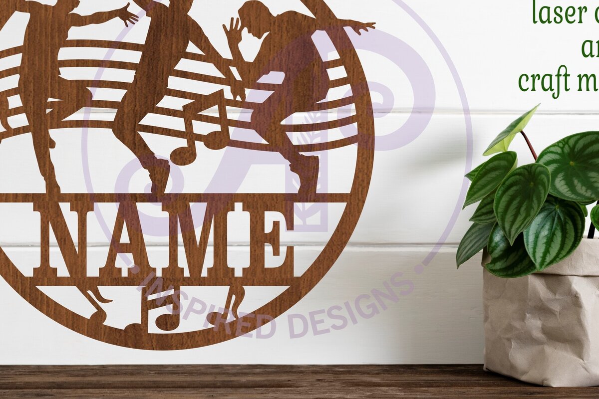 Intra απο ξύλο plywood  Χρώμα wenge 3mm-4mm πάχος - Σήμα ονόματος Dancer, , Music Themed Δίασταση 30x20 cm INTRAFABR-111813440