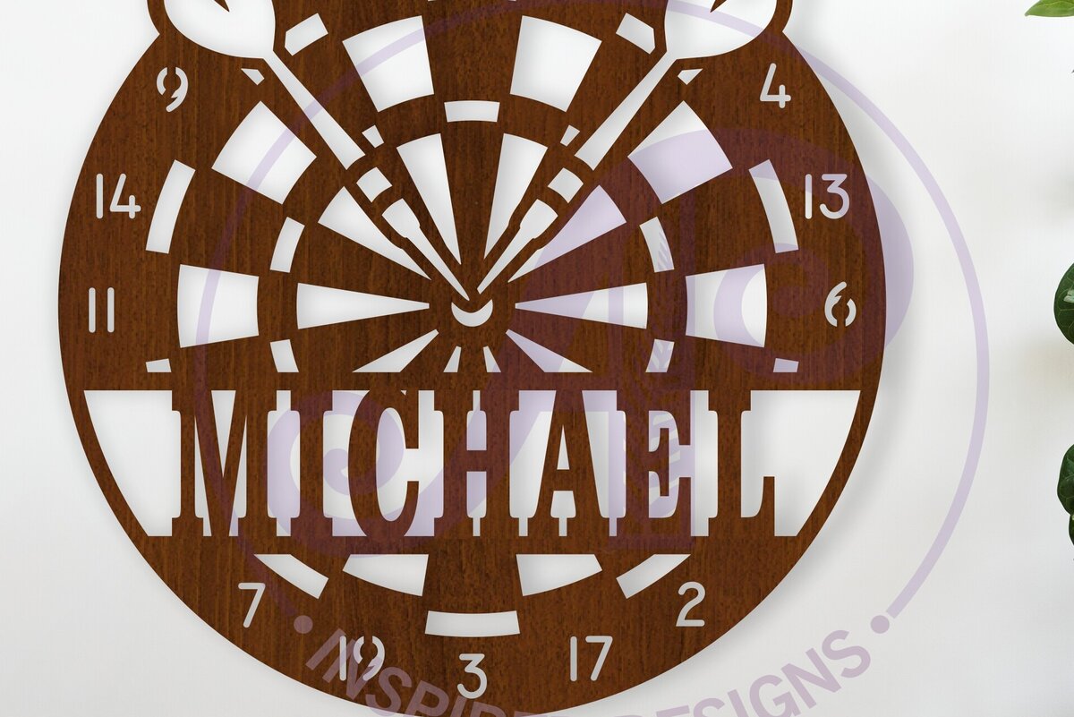 Intra απο ξύλο plywood  Χρώμα wenge 3mm-4mm πάχος - Όνομα πίνακα βελών Wall Art Sign, Δίασταση 40x50 cm INTRAFABR-112683689