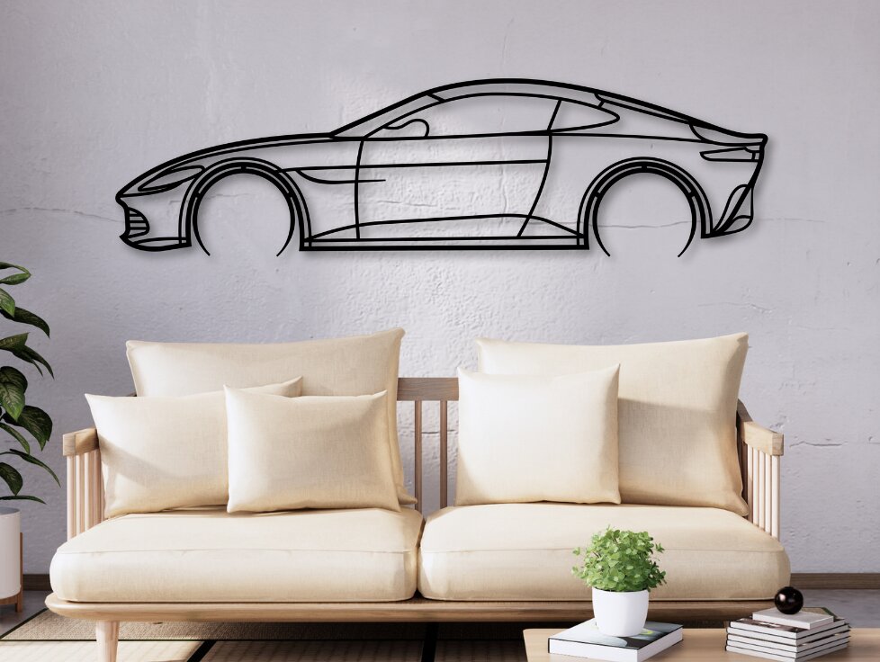 Σετ των 2 Intra απο ξύλο plywood  Χρώμα wenge 3mm-4mm πάχος - DB10 Car Silhouette, αυτοκινήτου με Δίασταση 20x20 cm INTRAFABR-106268209