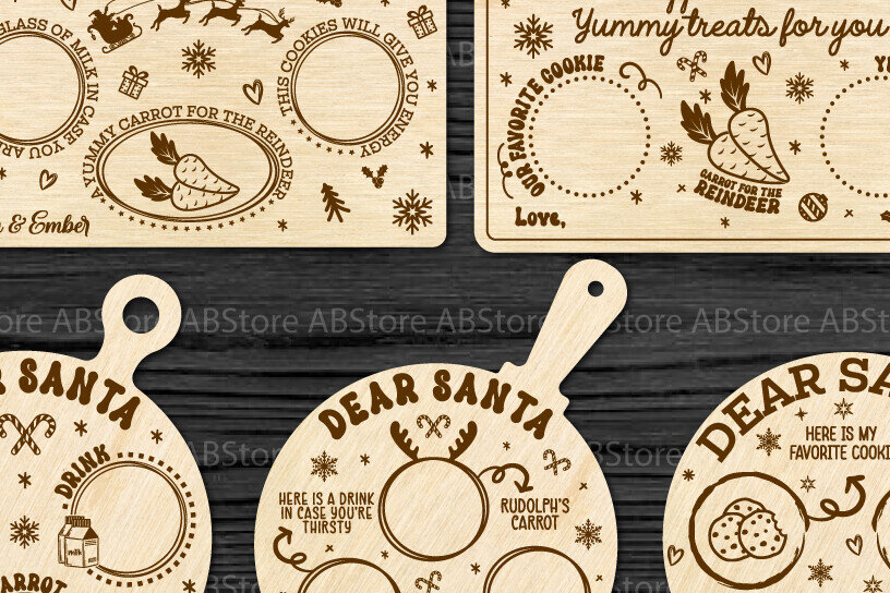 Σετ των 2 Intra απο ξύλο plywood  Χρώμα wenge 3mm-4mm πάχος - Αγαπητή δέσμη κοπής με λέιζερ δίσκου Santa Δίασταση 20x20 cm INTRAFABR-35606858