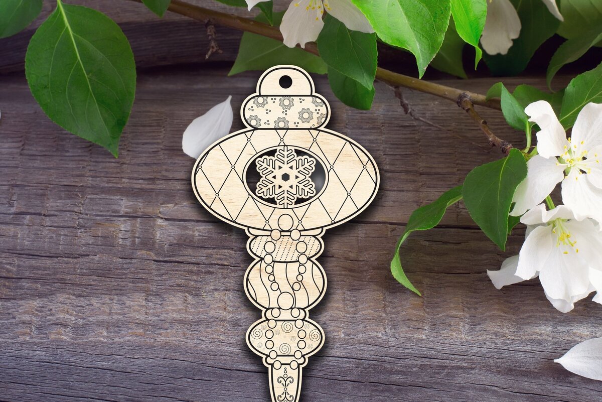 Σετ των 2 Intra απο ξύλο plywood  Χρώμα wenge 3mm-4mm πάχος - Διακοσμητικό Χριστουγεννιάτικο Στολίδι V3 Δίασταση 6x6 cm INTRAFABR-113148736