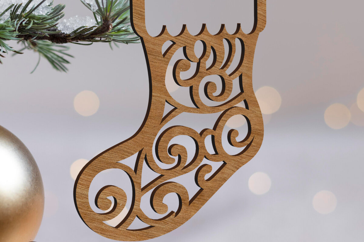 Σετ των 3 Intra απο ξύλο plywood  Χρώμα wenge 3mm-4mm πάχος - Διακοσμητικό χριστουγεννιάτικο δέντρο στολίδι Δίασταση 3x3 cm INTRAFABR-87324898