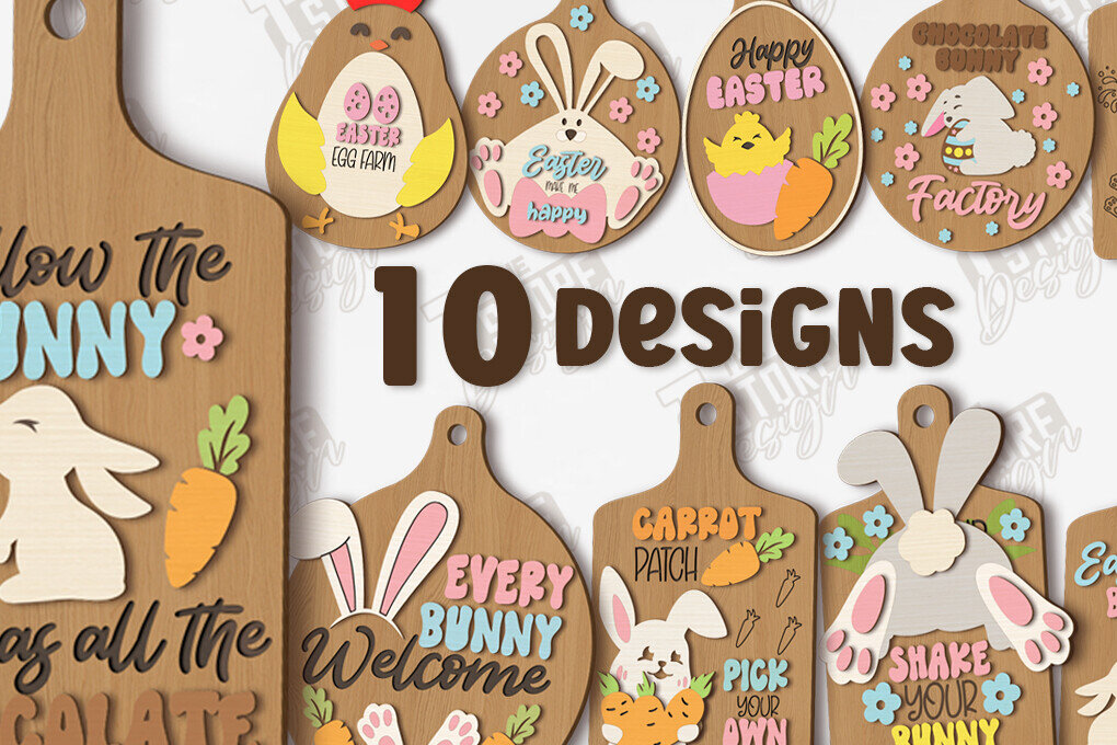 Intra απο ξύλο plywood  Χρώμα wenge 3mm-4mm πάχος - Πακέτο διακοσμητικών πασχαλινών σανίδων | CNC Δίασταση 15x15 cm INTRAFABR-120107232