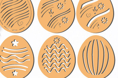 Intra απο ξύλο plywood  Χρώμα wenge 3mm-4mm πάχος - Διακοσμητική κάρτα με αυγά 1430 Δίασταση 15x15 cm INTRAFABR-28843059