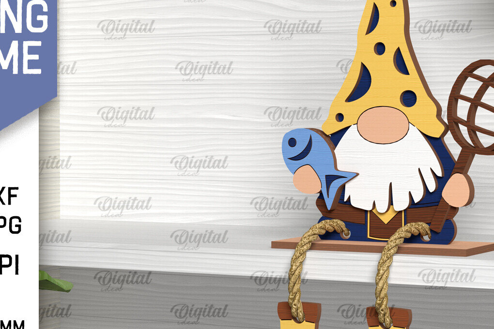 Intra απο ξύλο plywood  Χρώμα wenge 3mm-4mm πάχος - Διακοσμητικό ψάρεμα Gnome με λέιζερ Δίασταση 30x20 cm INTRAFABR-100046751