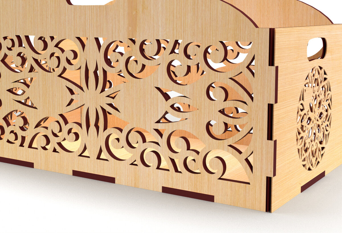 Intra απο ξύλο plywood  Χρώμα wenge 3mm-4mm πάχος - Διακοσμητικό κουτί δώρου Δίσκος κοπής με λέιζερ Δίασταση 15x15 cm INTRAFABR-92332072