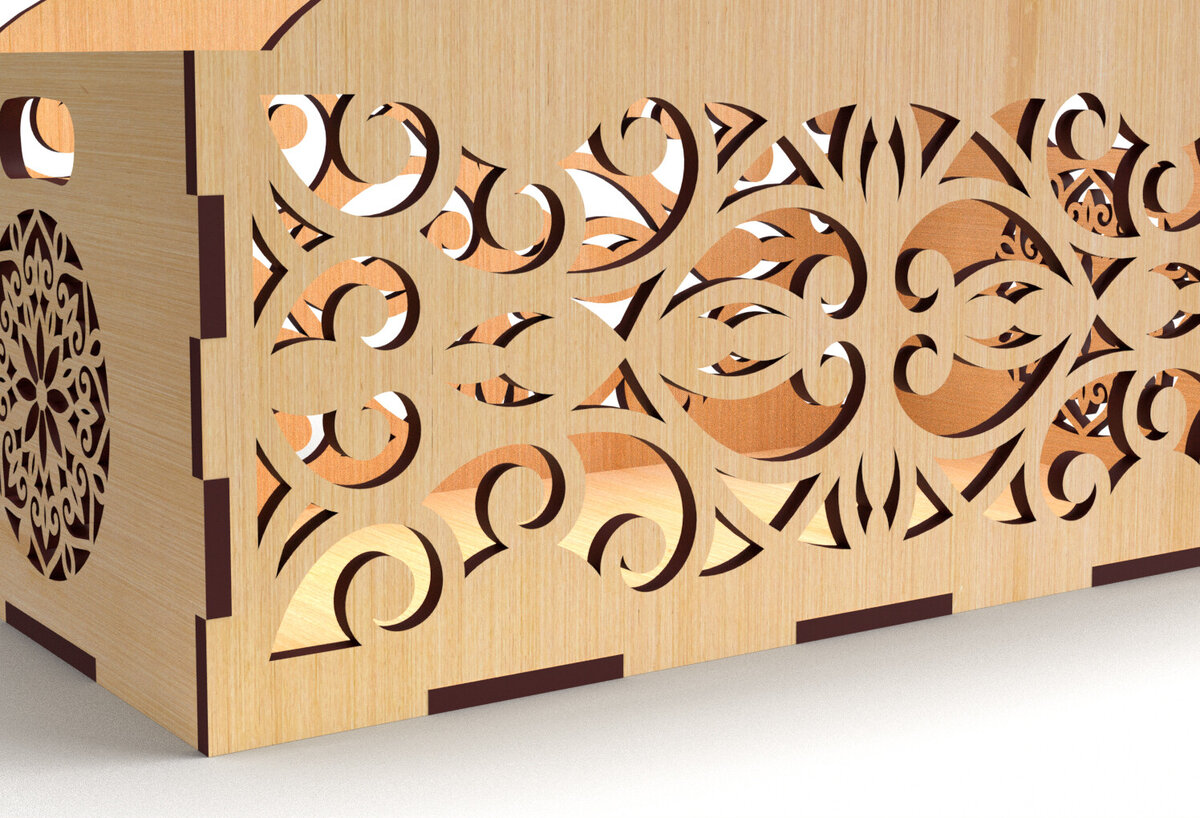 Intra απο ξύλο plywood  Χρώμα wenge 3mm-4mm πάχος - Διακοσμητικό κουτί δώρου Δίσκος κοπής με λέιζερ Δίασταση 15x15 cm INTRAFABR-120781518