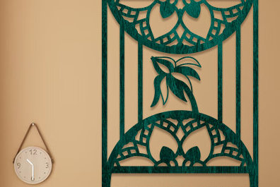 Intra απο ξύλο plywood  Χρώμα wenge 3mm-4mm πάχος - Διακοσμητικό πάνελ κοπής με λέιζερ Δίασταση 20x20 cm INTRAFABR-94854255