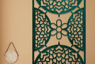 Intra απο ξύλο plywood  Χρώμα wenge 3mm-4mm πάχος - Διακοσμητικό πάνελ κοπής με λέιζερ Δίασταση 20x20 cm INTRAFABR-94068982