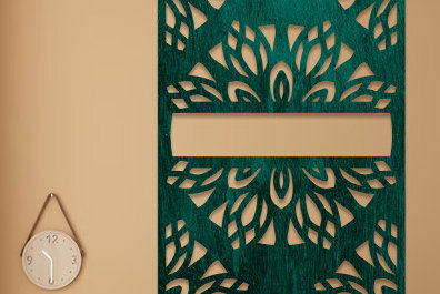 Intra απο ξύλο plywood  Χρώμα wenge 3mm-4mm πάχος - Διακοσμητικό πάνελ κοπής με λέιζερ Δίασταση 20x20 cm INTRAFABR-109873473