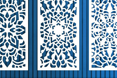 Intra απο ξύλο plywood  Χρώμα wenge 3mm-4mm πάχος - Διακοσμητικό πάνελ κοπής με λέιζερ διακόσμηση τοίχου Δίασταση 30x20 cm INTRAFABR-97563929