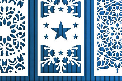 Intra απο ξύλο plywood  Χρώμα wenge 3mm-4mm πάχος - Διακοσμητικό πάνελ κοπής με λέιζερ διακόσμηση τοίχου Δίασταση 30x20 cm INTRAFABR-97564271