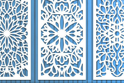 Intra απο ξύλο plywood  Χρώμα wenge 3mm-4mm πάχος - Διακοσμητικό πάνελ κοπής με λέιζερ διακόσμηση τοίχου Δίασταση 30x20 cm INTRAFABR-97564521