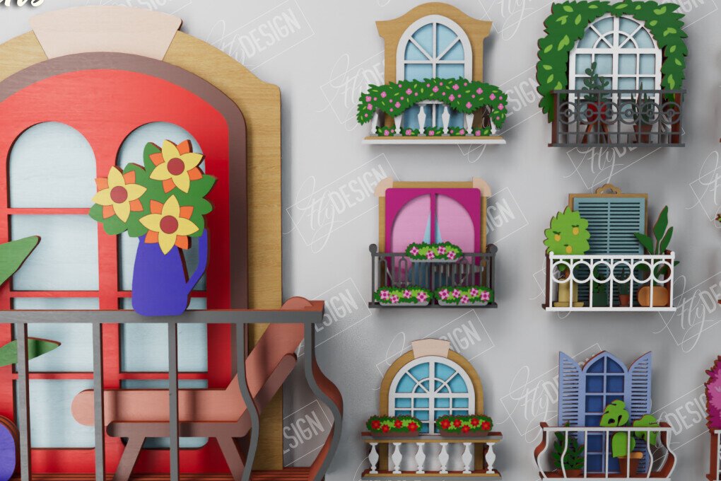 Intra απο ξύλο plywood  Χρώμα wenge 3mm-4mm πάχος - Διακοσμητικό Πακέτο Μπαλκονιού με στρώσεις | CNC Δίασταση 40x50 cm INTRAFABR-121326080